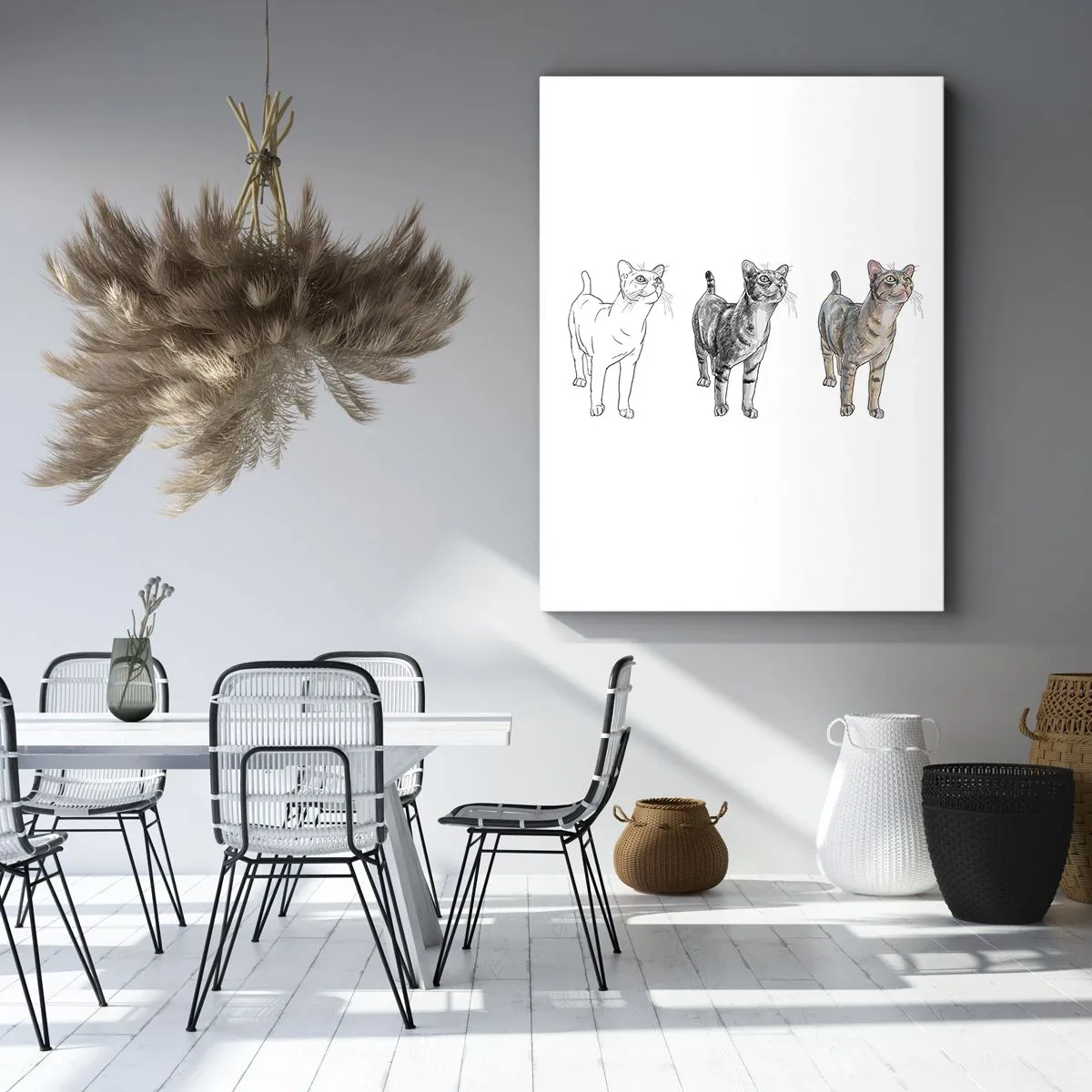 Lærredstryk - Billede på lærred - Tegneundervisning - 80x120 cm