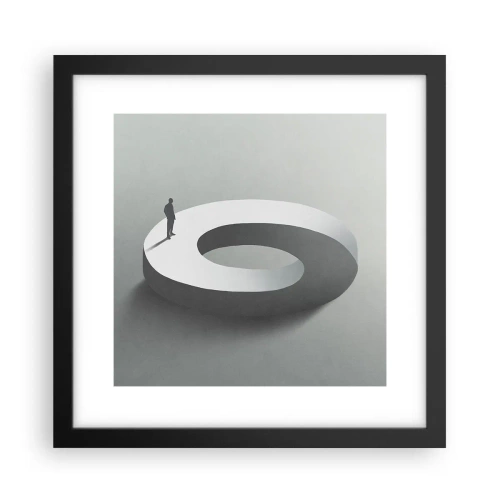 Plakat i sort ramme - Og vær klog - 30x30 cm