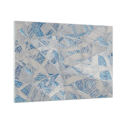 Billede på glas - I en gråblå labyrint - 100x70 cm