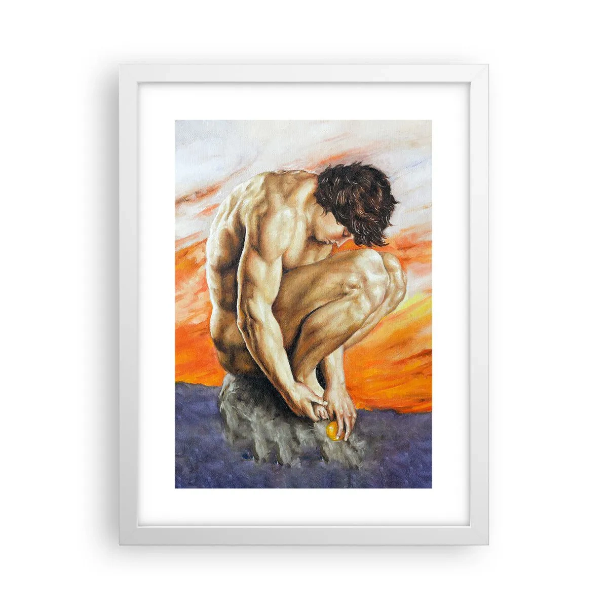 Plakat i hvid ramme - Sænket i sig selv - 30x40 cm