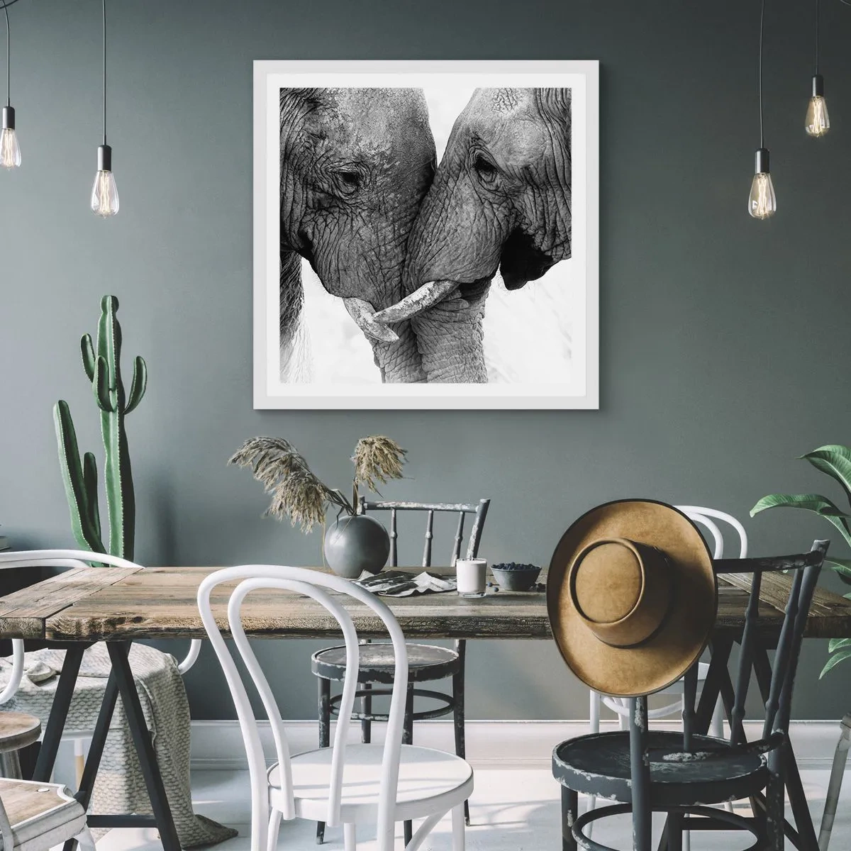 Plakat i hvid ramme - Hjertelig tilståelse - 30x30 cm