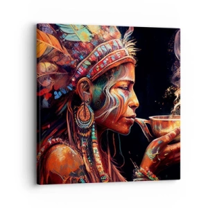 Lærredstryk - Billede på lærred - Et magisk ritual - 30x30 cm