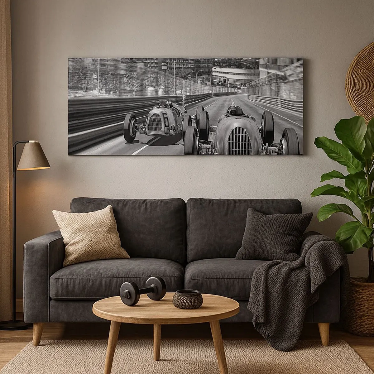 Lærredstryk - Billede på lærred - Der var engang i Monte Carlo - 100x40 cm