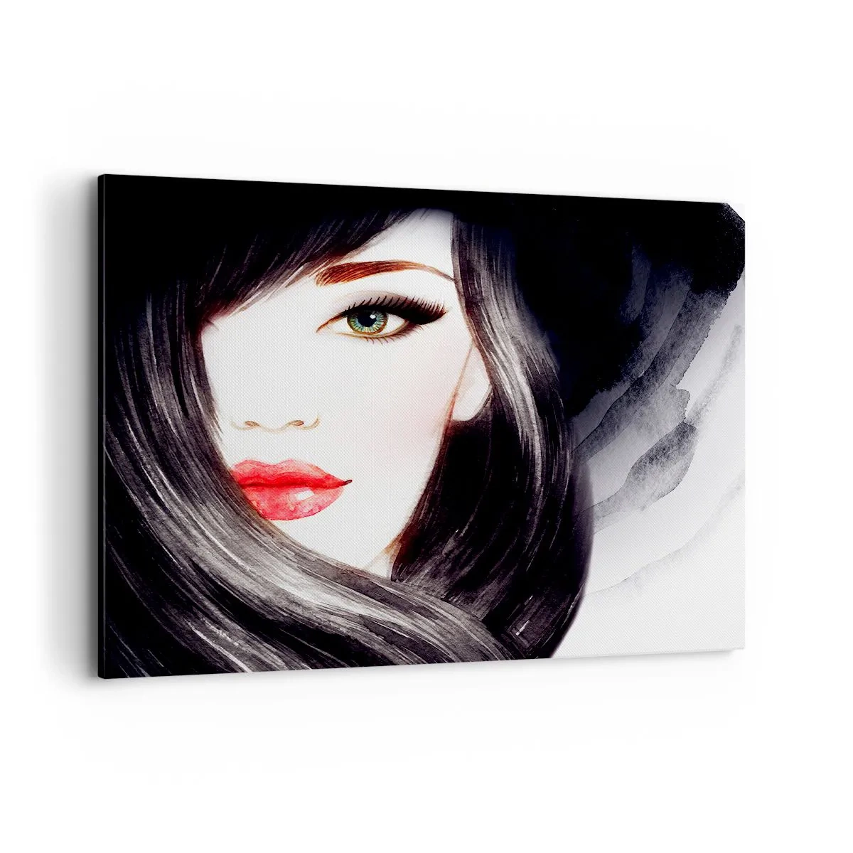 Lærredstryk - Billede på lærred - Safir blik - 100x70 cm