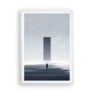 Plakat i hvid ramme - Mulighed eller trussel? - 70x100 cm