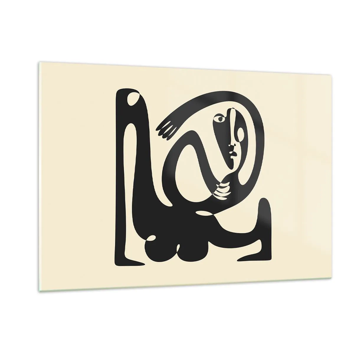 Billede på glas - Næsten Picasso - 120x80 cm