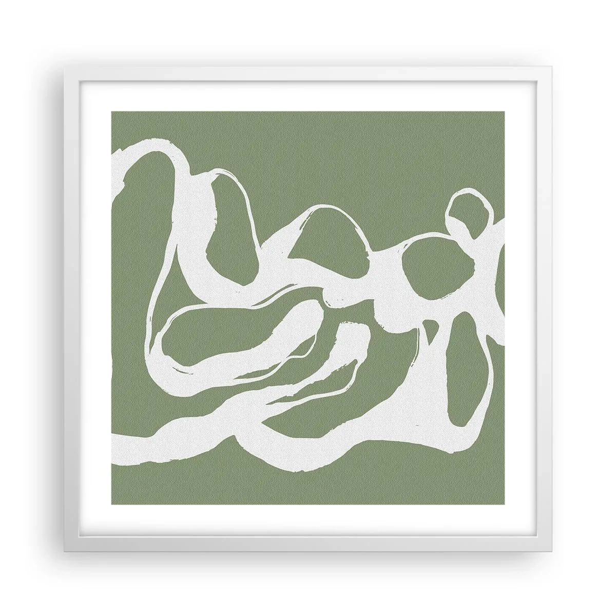 Plakat i hvid ramme - Rummets kald - 50x50 cm