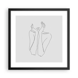 Plakat i sort ramme - Hvad piger drømmer om - 40x40 cm