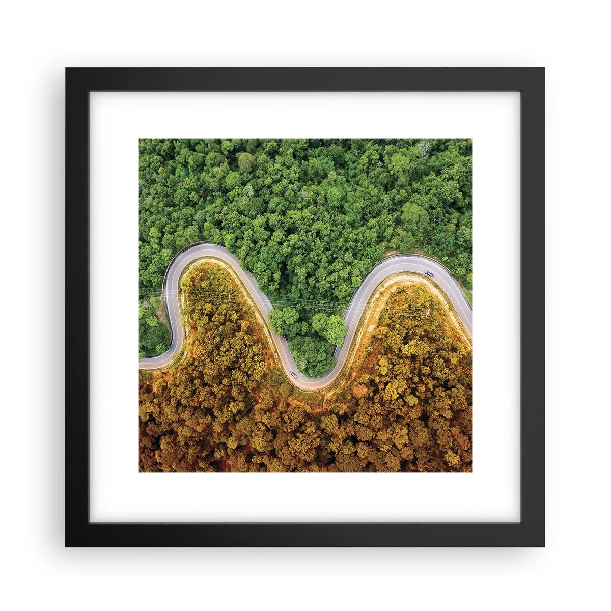 Plakat i sort ramme - Grænser og gennembrud - 30x30 cm