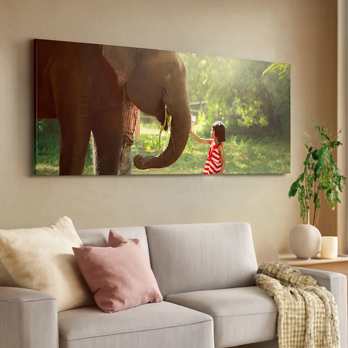 Lærredstryk - Billede på lærred - Venskabets kraft - 100x40 cm