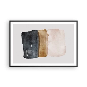 Plakat i sort ramme - Sammensætning af jordfarver - 91x61 cm
