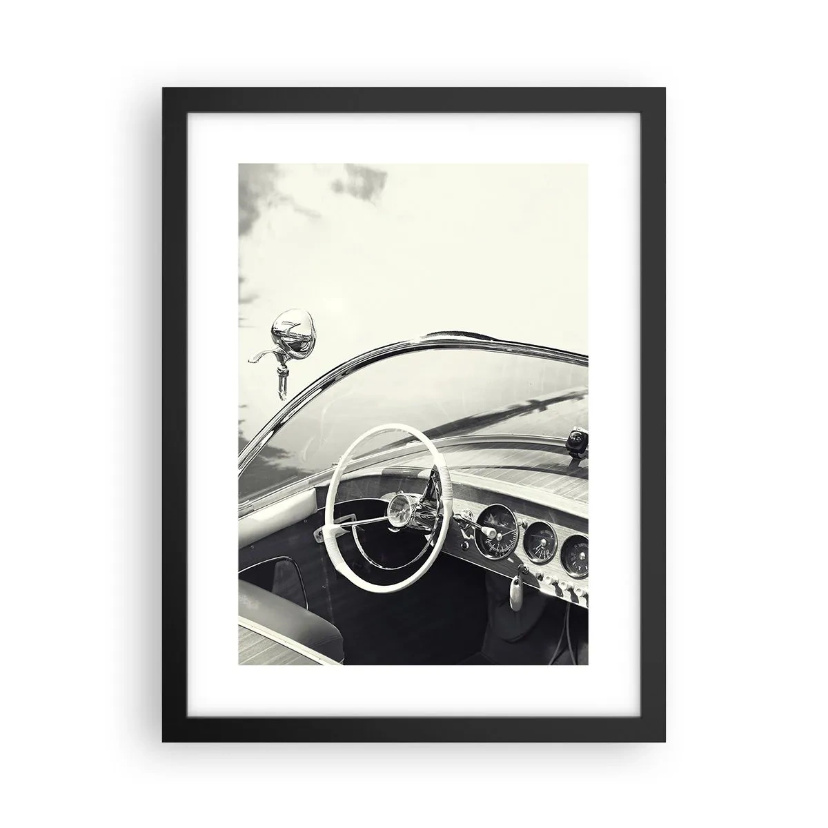 Plakat i sort ramme - Vejr for de rige - 30x40 cm