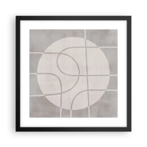 Plakat i sort ramme - Cirkulær og lige frem - 40x40 cm