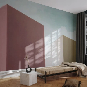 Fototapet Standard Eco - Geometri af en solrig sommer - Bygninger, Arkitektur, Tredimensionel - 150x105 cm