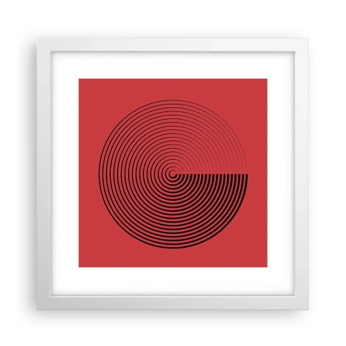 Plakat i hvid ramme - Cirkulær bevægelse - 30x30 cm