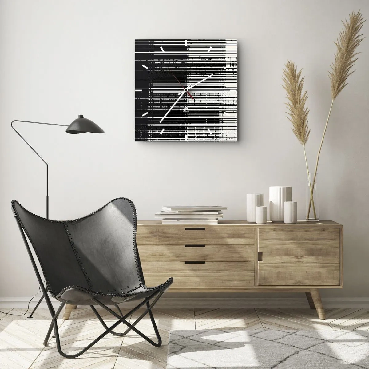 Vægur, Uret - Bølger og vibrationer - 40x40 cm