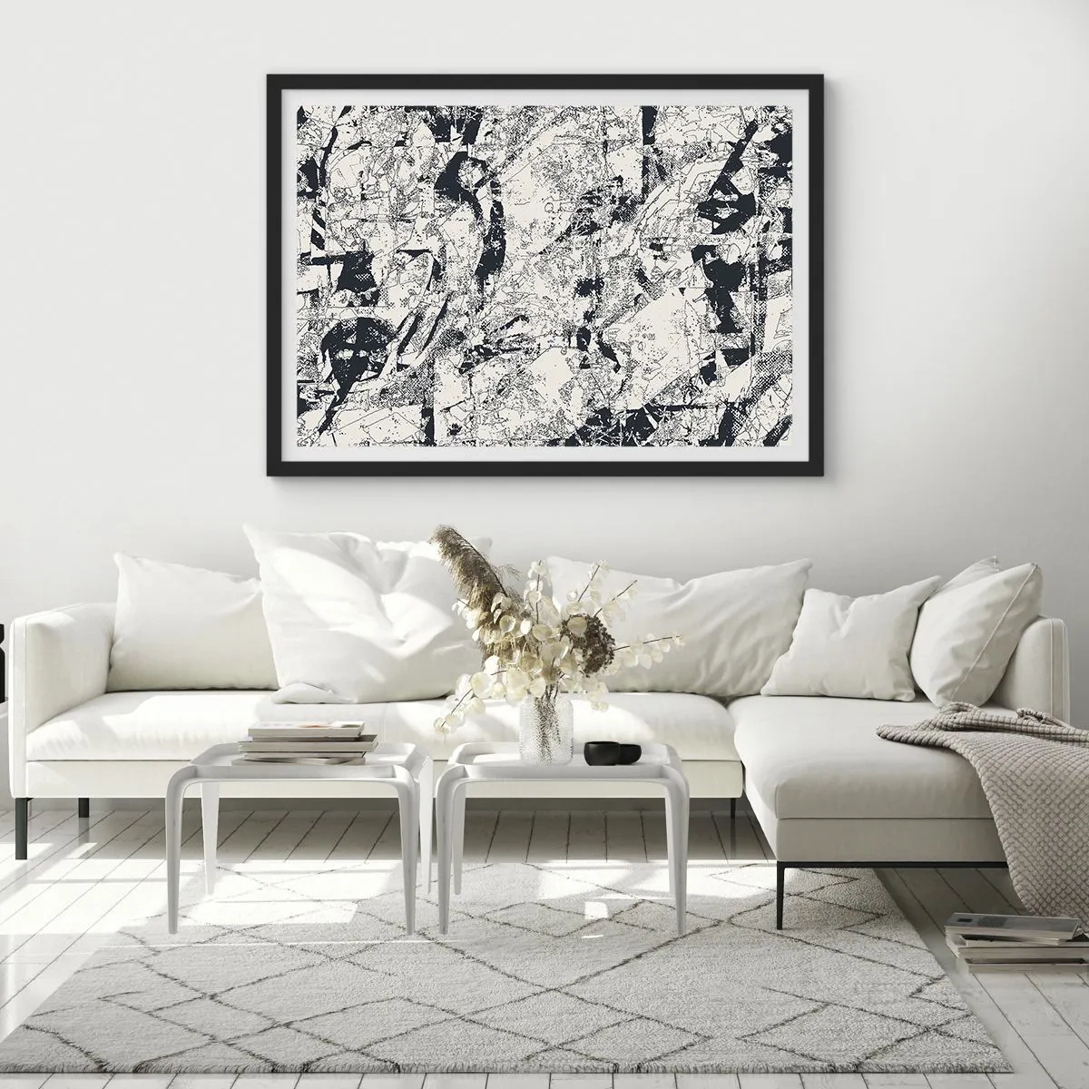 Plakat i sort ramme - Modsætningernes gennemtrængning - 100x70 cm