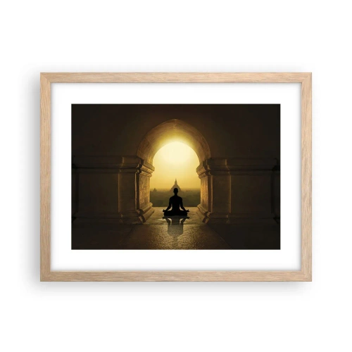 Plakat i ramme af lyst egetræ - Fuldkommen harmoni - 40x30 cm