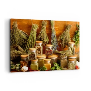 Lærredstryk - Billede på lærred - Køkkenmagi - 100x70 cm