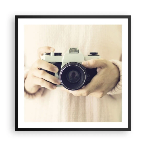 Plakat i sort ramme - For at se mere... - 60x60 cm