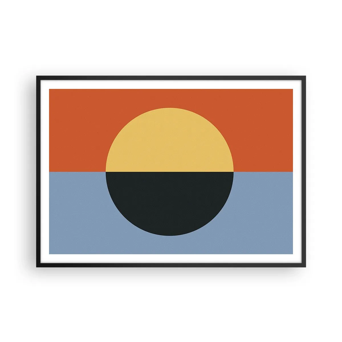Plakat i sort ramme - En sammensætning af varme og kølighed - 100x70 cm