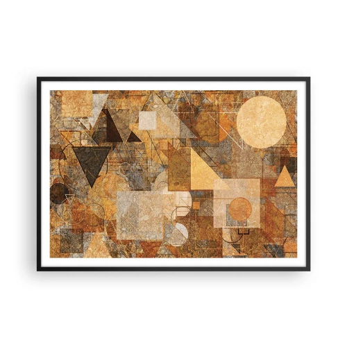 Plakat i sort ramme - Kubistisk bronzeundersøgelse - 100x70 cm