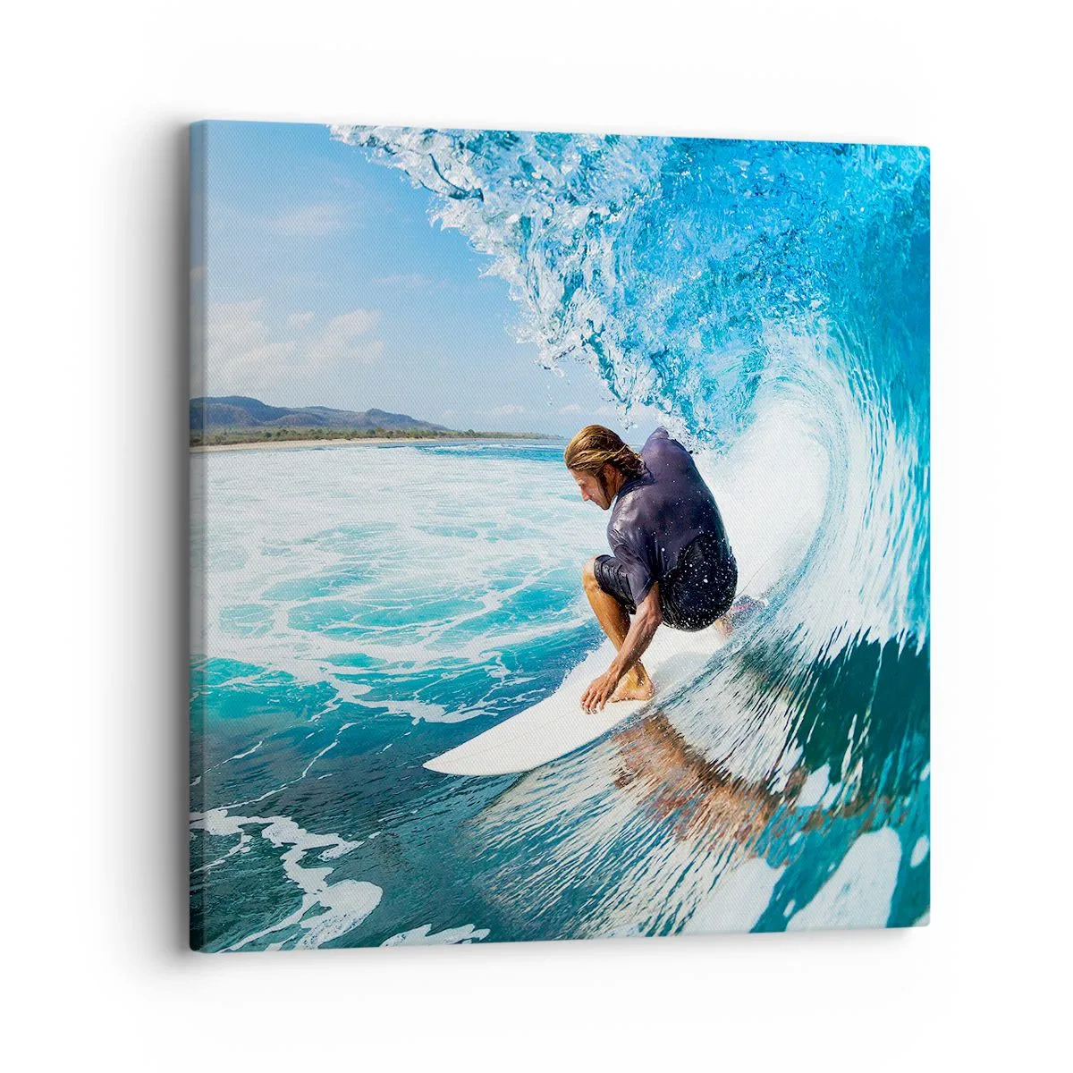 Lærredstryk - Billede på lærred - Danser med bølgerne - 30x30 cm