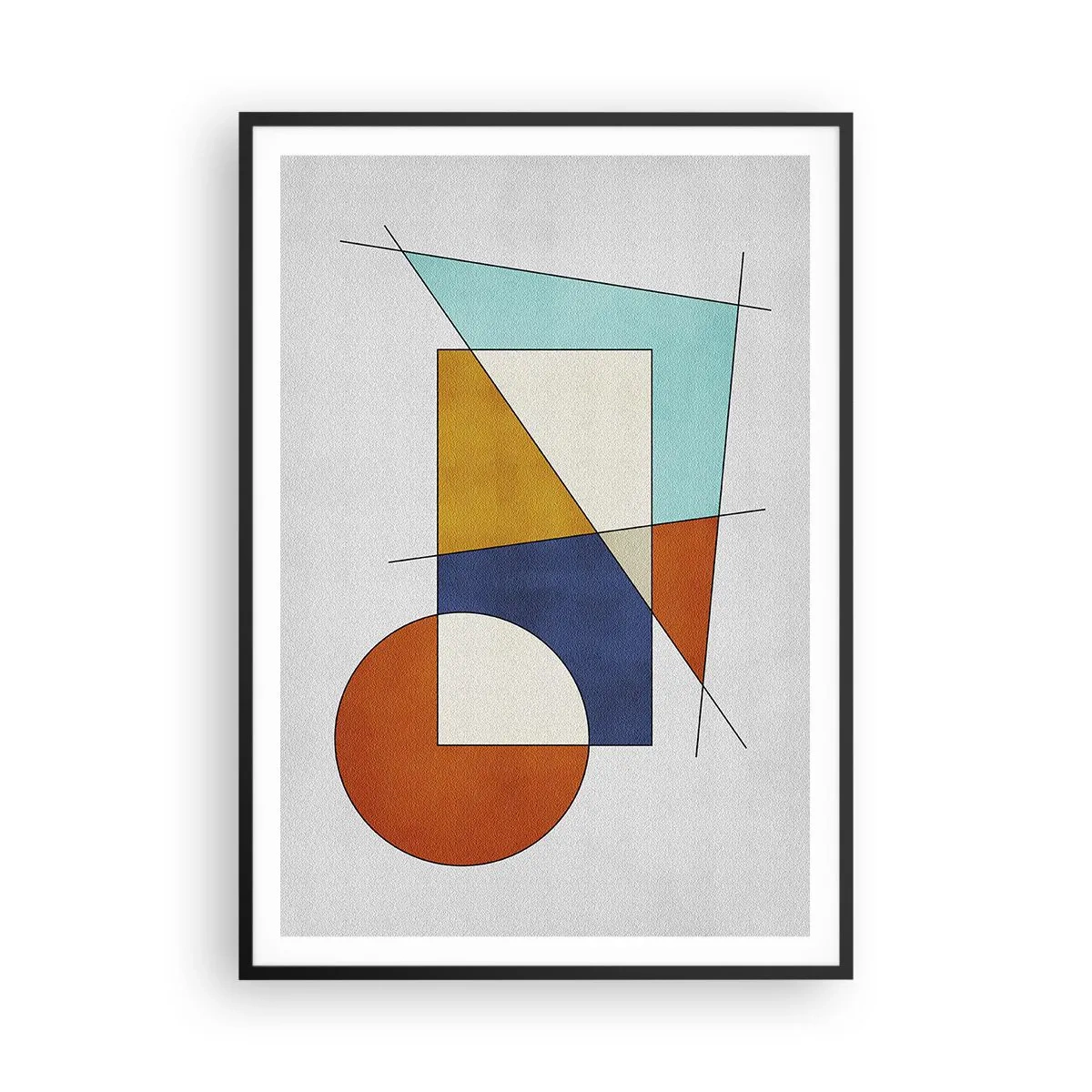 Plakat i sort ramme - Abstraktion: modernistisk leg - 70x100 cm