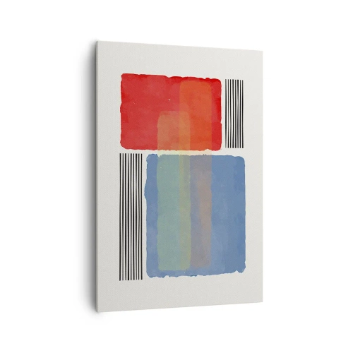 Lærredstryk - Billede på lærred - Geometriens ånd og bogstav - 70x100 cm