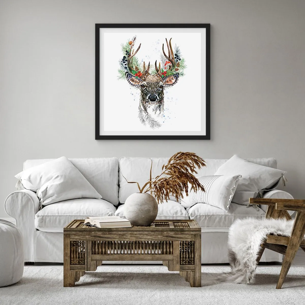 Plakat i sort ramme - I festlig påklædning - 30x30 cm