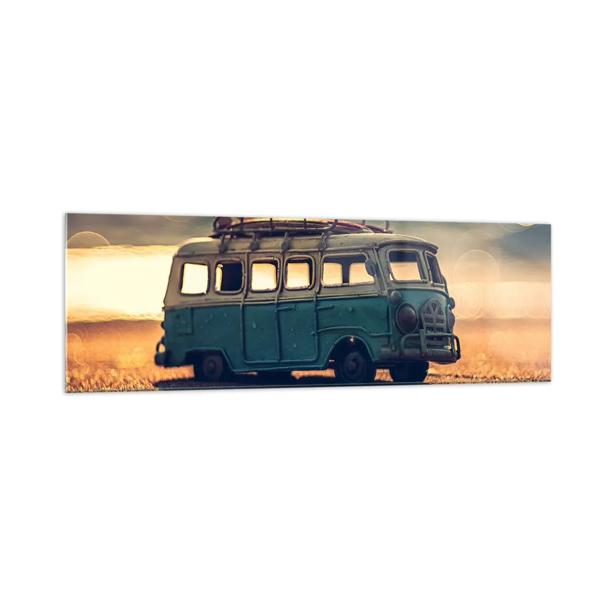 Billede på glas - Enden på idolerne: penge og arbejde - 160x50 cm