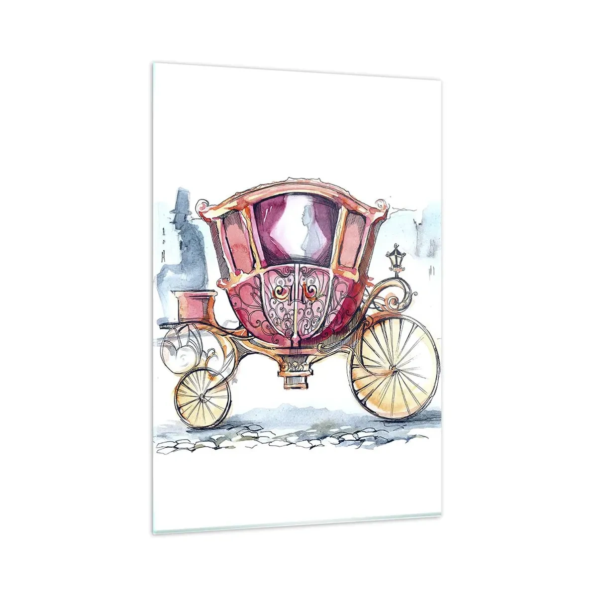 Billede på glas - Til brylluppet eller til ballet? - 80x120 cm