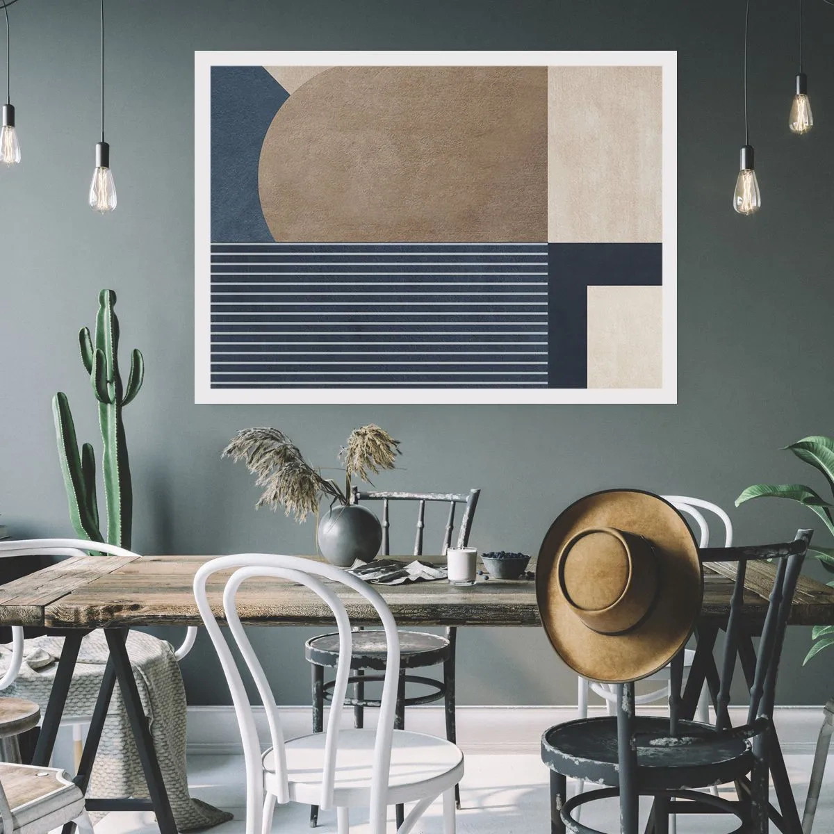 Plakat - En komposition af enkelhed og rundhed - 50x40 cm