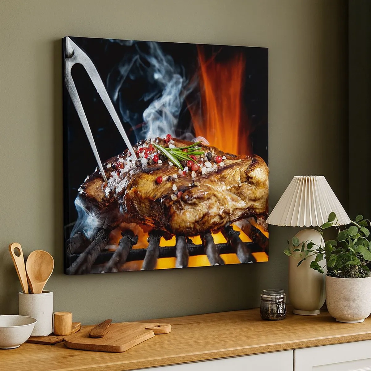 Lærredstryk - Billede på lærred - Saftig og velduftende - 30x30 cm