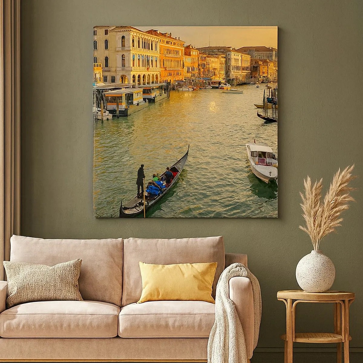 Lærredstryk - Billede på lærred - På den solrige side af gaden - 30x30 cm