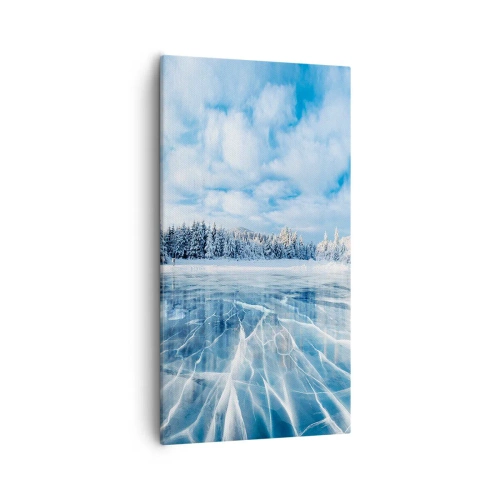 Lærredstryk - Billede på lærred - En blændende og krystalklar udsigt - 55x100 cm
