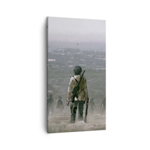 Lærredstryk - Billede på lærred - Den sidste retfærdige person? - 45x80 cm