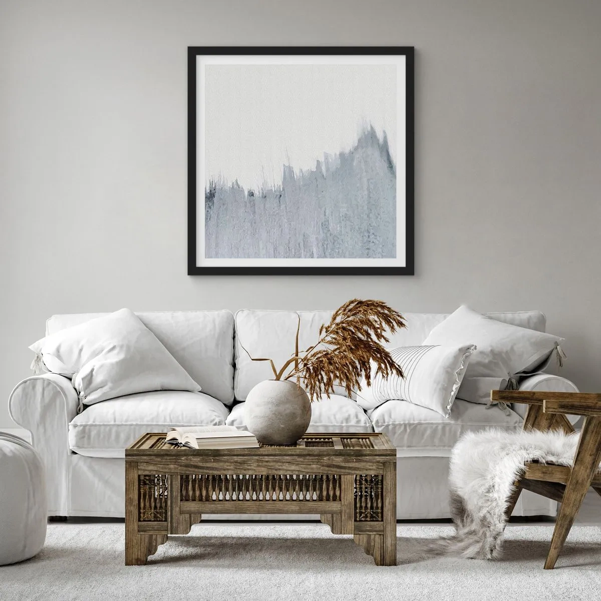 Plakat i sort ramme - Mystisk plade - 60x60 cm