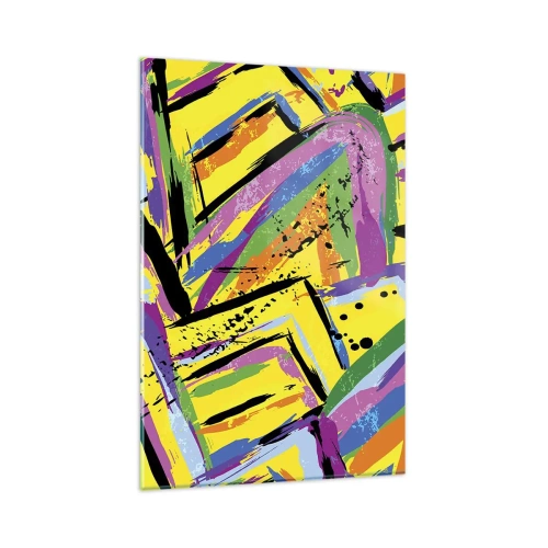 Billede på glas - Han råber af glæde - 80x120 cm