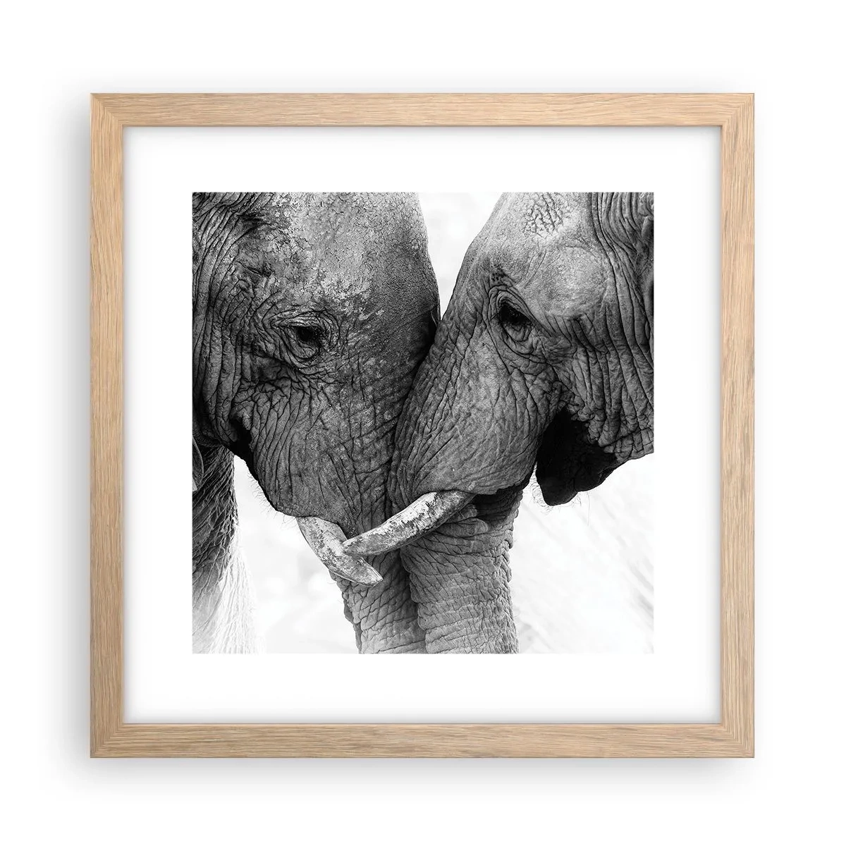 Plakat i ramme af lyst egetræ - Hjertelig tilståelse - 30x30 cm