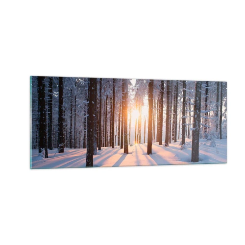 Billede på glas - Klart i sort og hvidt - 100x40 cm