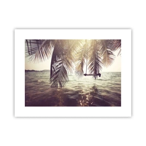 Plakat - Du kan svæve i skyerne efter behag - 40x30 cm