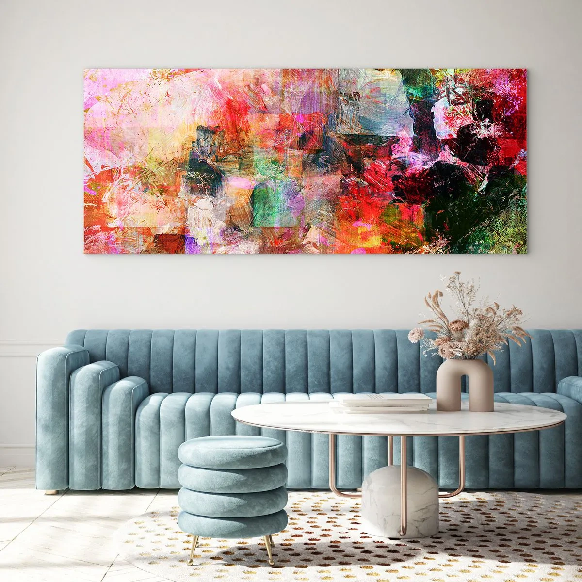 Billede på glas - En rejse gennem de forskellige - 120x50 cm