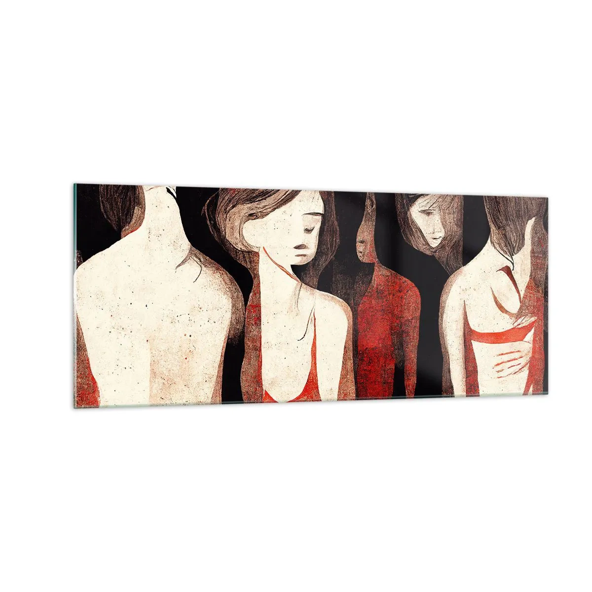 Billede på glas - Mørkets madonnaer - 100x40 cm
