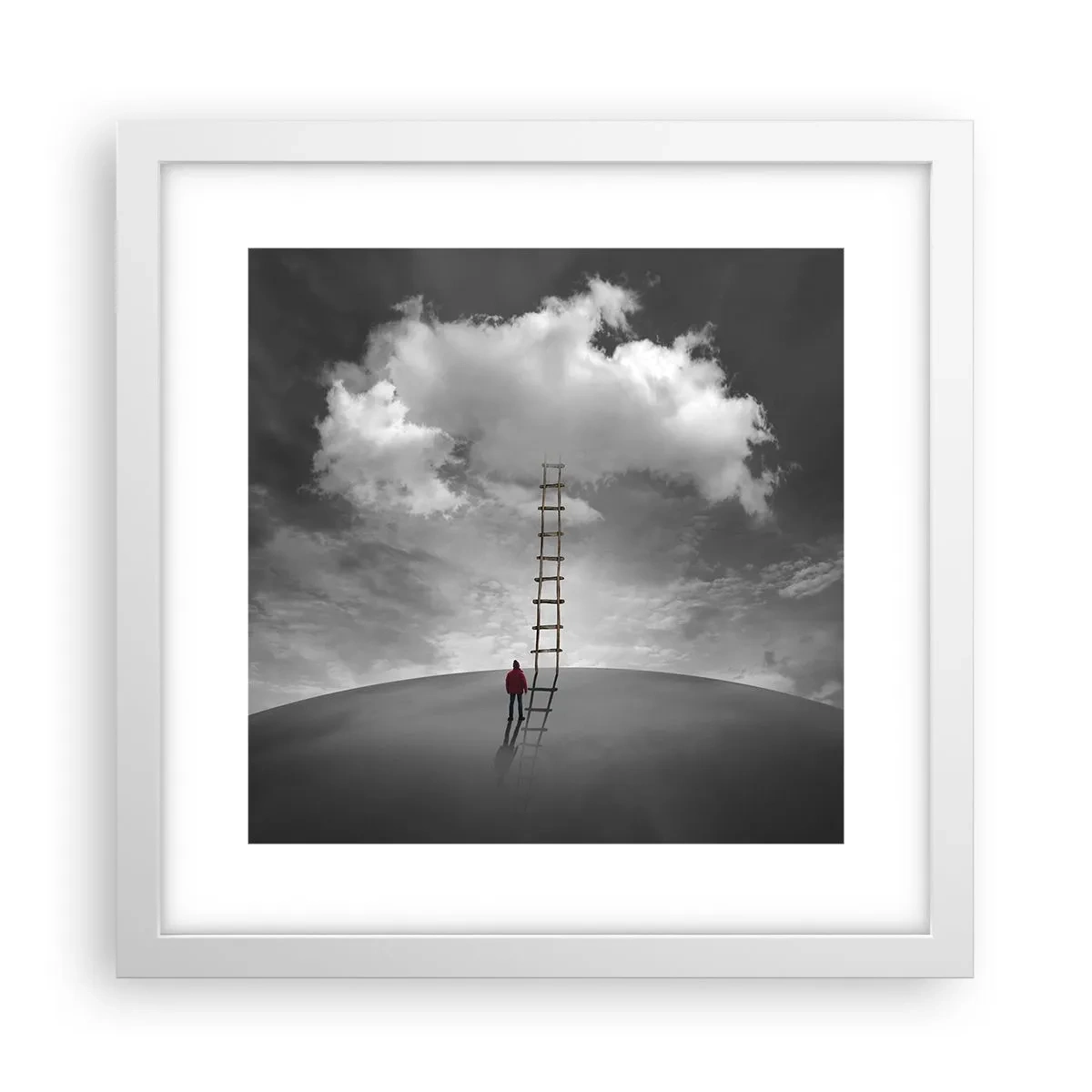 Plakat i hvid ramme - Alt er muligt - 30x30 cm