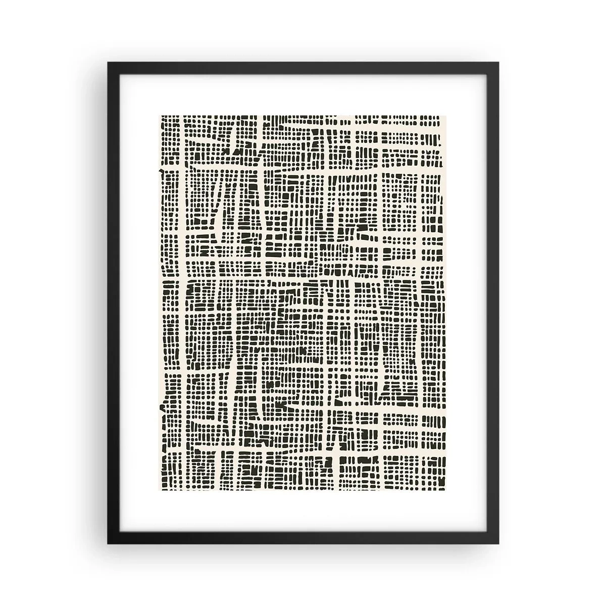 Plakat i sort ramme - En sammensætning vævet - 40x50 cm