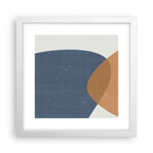 Plakat i hvid ramme - Ovaler og påvirkninger - 30x30 cm