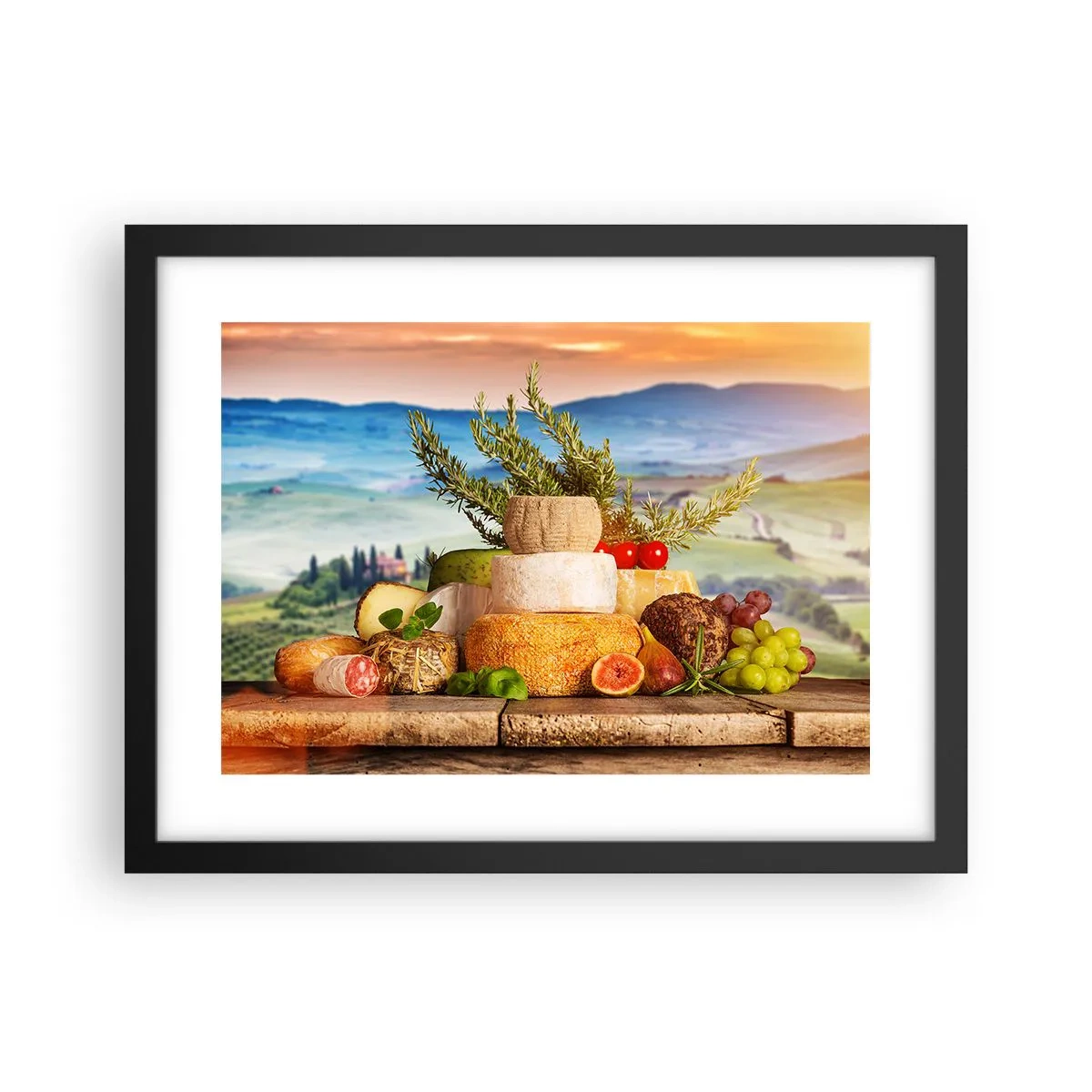 Plakat i sort ramme - Italiensk livsglæde - 40x30 cm