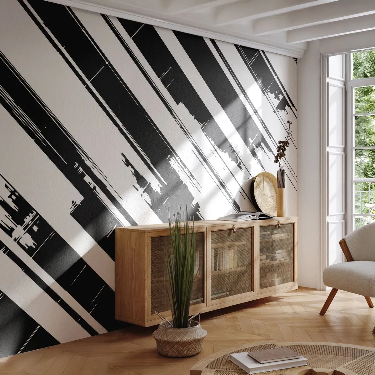 Fototapet Selvklæbende Deluxe Sticker - Intens og dynamisk komposition - Vektor, Minimalisme, Moderne - 100x70 cm