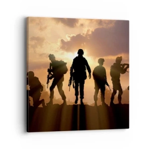 Lærredstryk - Billede på lærred - Brothers in arms - 40x40 cm